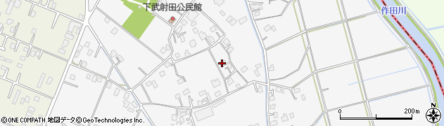 千葉県東金市下武射田周辺の地図