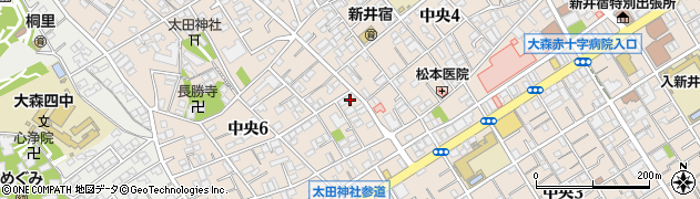 東京都大田区中央6丁目17-2周辺の地図