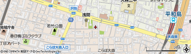 東京都大田区大森西2丁目2-13周辺の地図