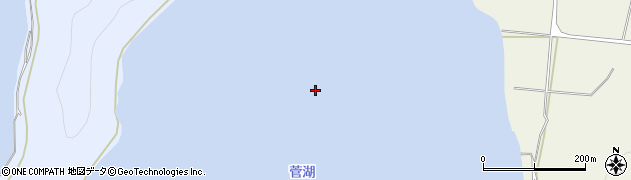 菅湖周辺の地図