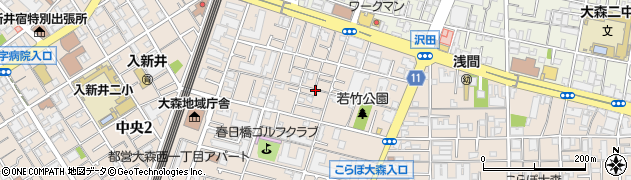 東京都大田区大森西1丁目5周辺の地図