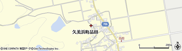 京都府京丹後市久美浜町品田周辺の地図