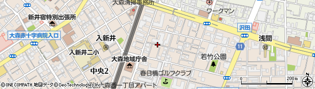 東京都大田区大森西1丁目3周辺の地図