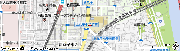 神奈川県川崎市中原区上丸子八幡町881周辺の地図