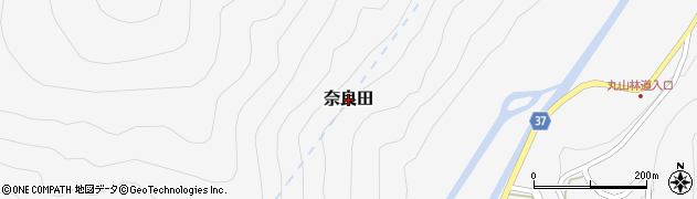 山梨県早川町（南巨摩郡）奈良田周辺の地図