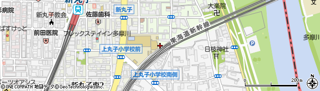 神奈川県川崎市中原区上丸子八幡町851周辺の地図