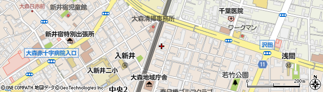 東京都大田区大森西1丁目1周辺の地図