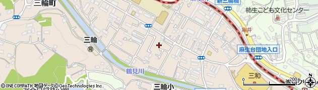東京都町田市三輪町206周辺の地図
