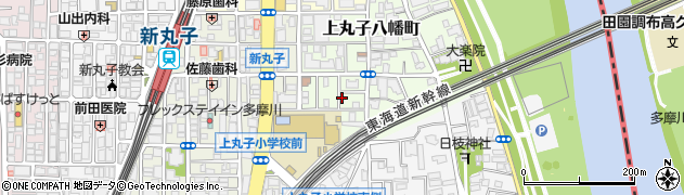 神奈川県川崎市中原区上丸子八幡町814周辺の地図