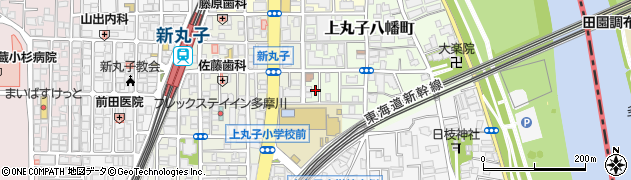 神奈川県川崎市中原区上丸子八幡町817周辺の地図