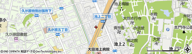 東京都大田区仲池上2丁目18周辺の地図