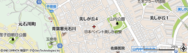 神奈川県横浜市青葉区美しが丘4丁目周辺の地図
