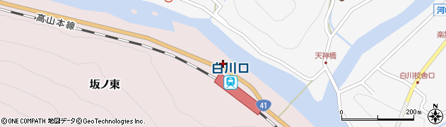 白川口駅前周辺の地図