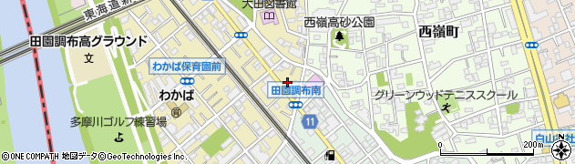 東京都大田区田園調布南21周辺の地図
