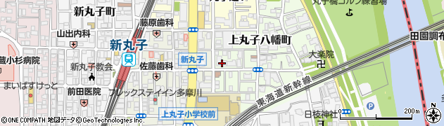 神奈川県川崎市中原区上丸子八幡町799周辺の地図