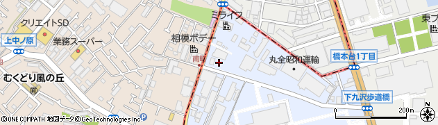 神奈川県相模原市中央区下九沢1100周辺の地図