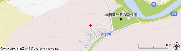 岐阜県美濃市神洞周辺の地図