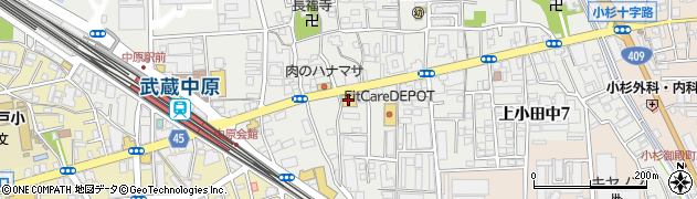 ブックオフ武蔵中原店周辺の地図