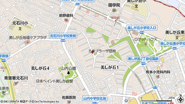 〒225-0002 神奈川県横浜市青葉区美しが丘の地図