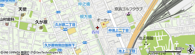 東京都大田区仲池上2丁目28周辺の地図