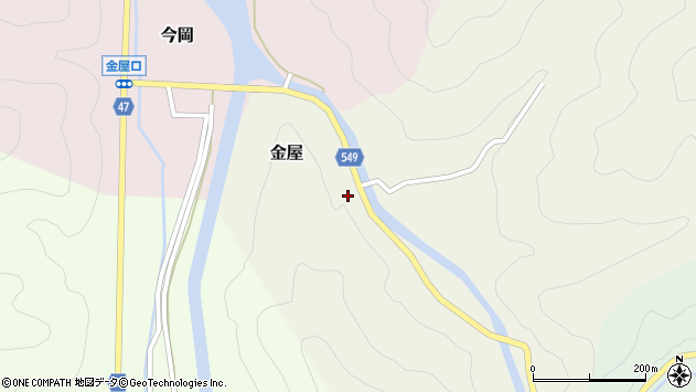 〒669-6802 兵庫県美方郡新温泉町金屋の地図