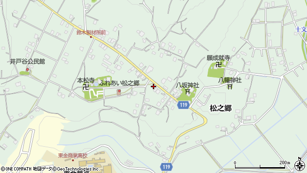 〒283-0805 千葉県東金市松之郷の地図