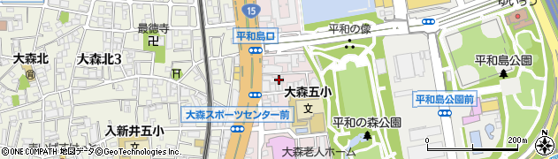 東京都大田区大森本町周辺の地図