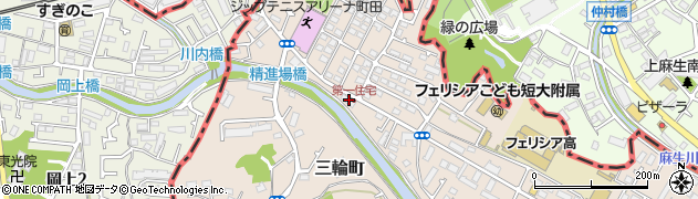 東京都町田市三輪町43周辺の地図