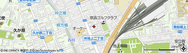 東京都大田区仲池上2丁目15周辺の地図