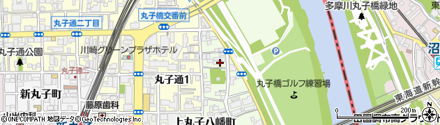 神奈川県川崎市中原区上丸子八幡町597周辺の地図