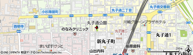 丸子通公園周辺の地図