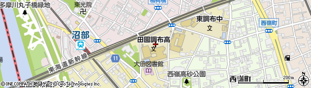 東京都大田区田園調布南27周辺の地図