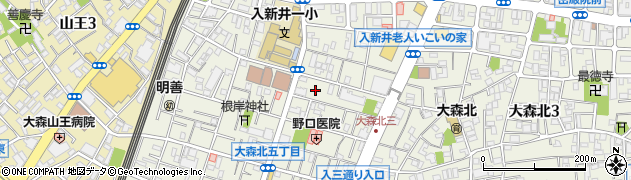 東京都大田区大森北4丁目周辺の地図