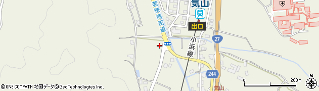 福井県三方上中郡若狭町気山周辺の地図