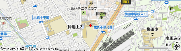 大田区立馬込中学校周辺の地図