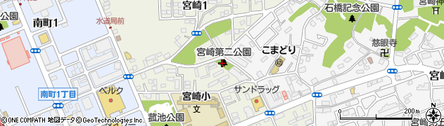 宮崎第2公園周辺の地図