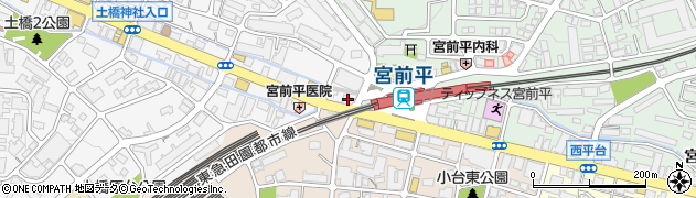 ＪＡセレサ川崎宮前平周辺の地図