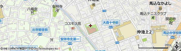 東京都大田区仲池上2丁目24周辺の地図