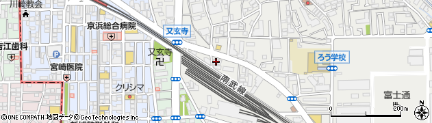 ヤマト運輸中原上小田中宅急便センター周辺の地図