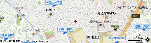東京都大田区仲池上2丁目11周辺の地図