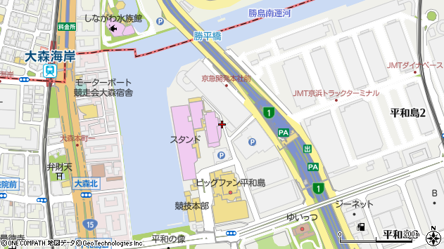 〒143-0006 東京都大田区平和島の地図