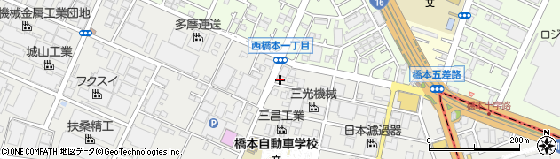 日本経済新聞　橋本田崎販売所周辺の地図