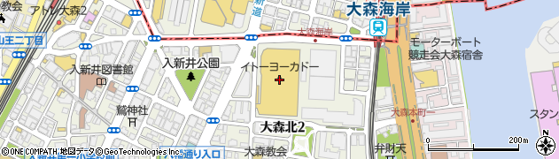 讃岐製麺 麦まる 大森イトーヨーカドー店周辺の地図
