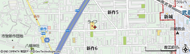 株式会社ライフコーポレーション　高津新作店周辺の地図