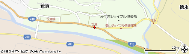 笹賀周辺の地図