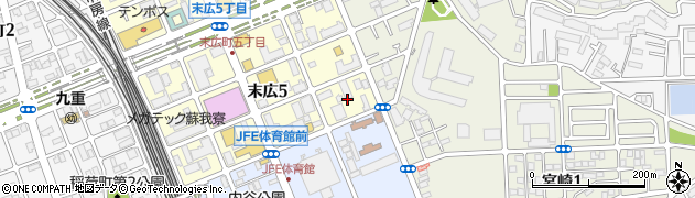 千葉県千葉市中央区末広5丁目12周辺の地図