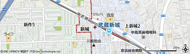 ラブリー・クリーニング　武蔵新城店周辺の地図