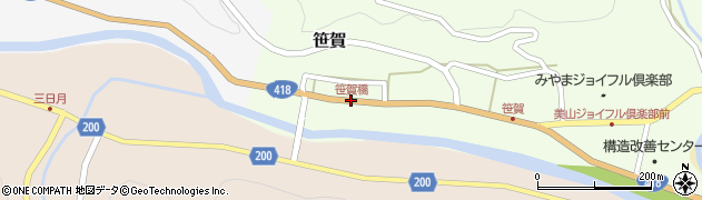 笹賀橋周辺の地図
