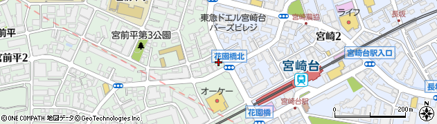 川崎宮前平郵便局周辺の地図