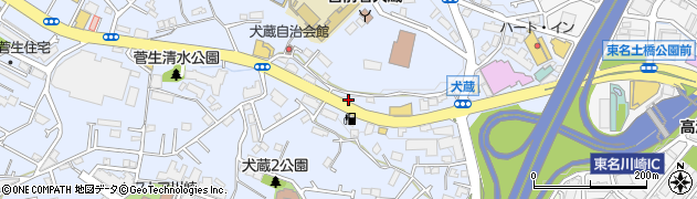 武蔵家 東名川崎周辺の地図